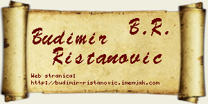 Budimir Ristanović vizit kartica